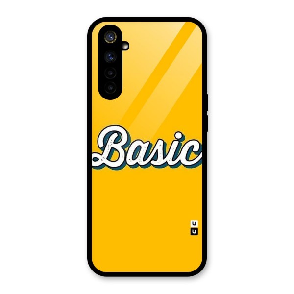 Basic Yellow Glass Back Case for Realme 6