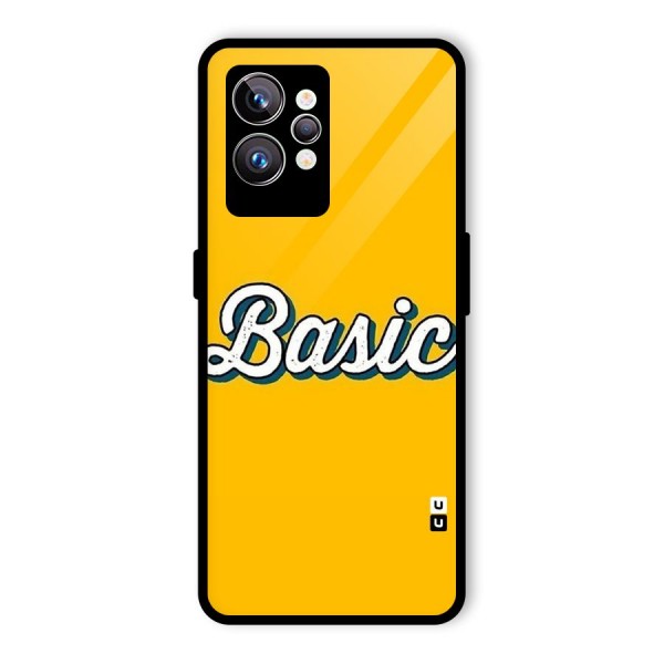 Basic Yellow Glass Back Case for Realme GT2 Pro