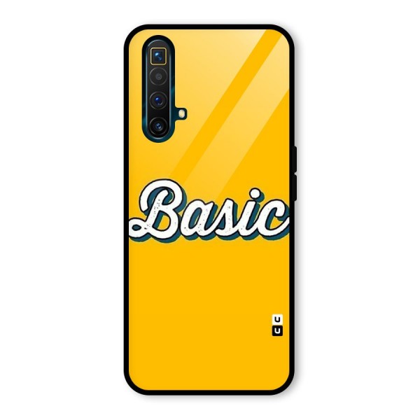 Basic Yellow Glass Back Case for Realme X3