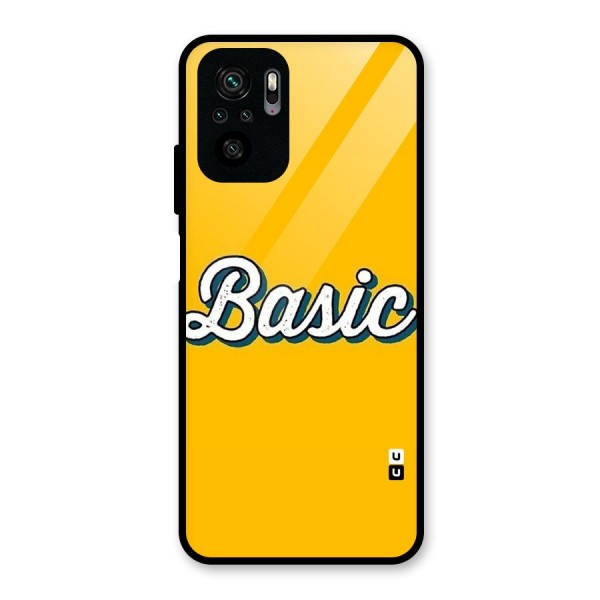 Basic Yellow Glass Back Case for Redmi Note 10