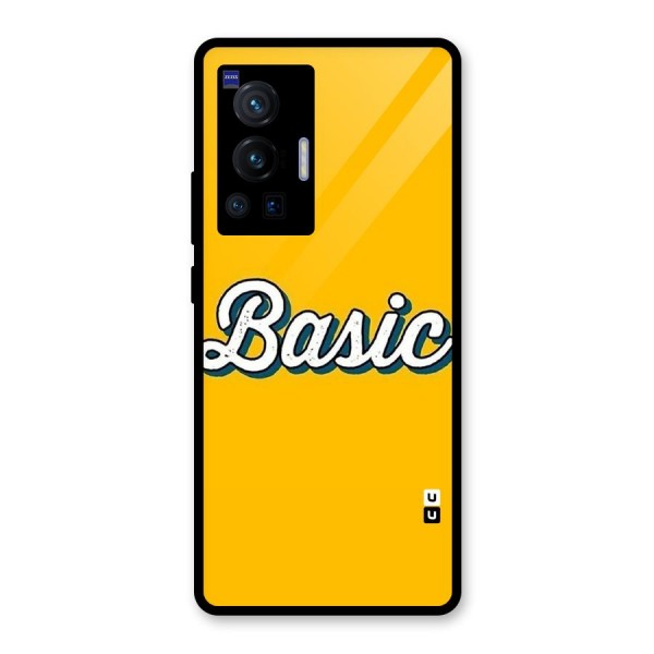 Basic Yellow Glass Back Case for Vivo X70 Pro