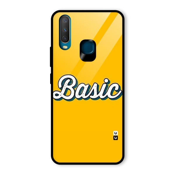 Basic Yellow Glass Back Case for Vivo Y12