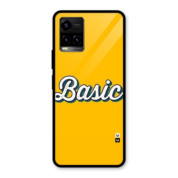 Basic Yellow Glass Back Case for Vivo Y21 2021