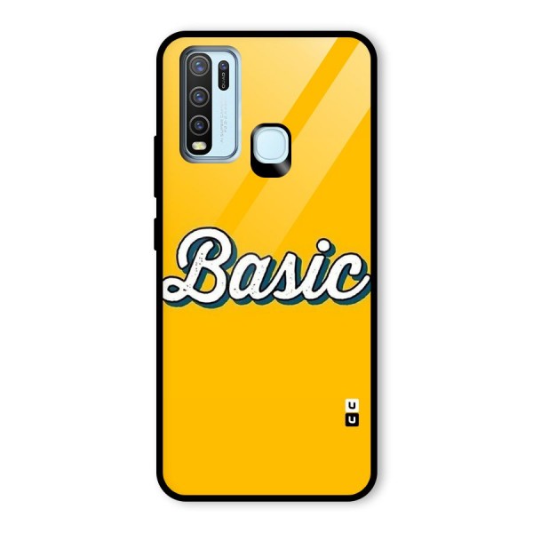 Basic Yellow Glass Back Case for Vivo Y30