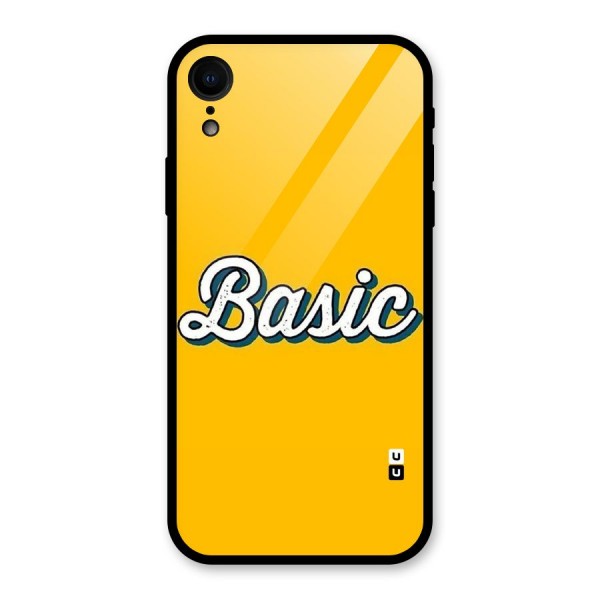 Basic Yellow Glass Back Case for XR