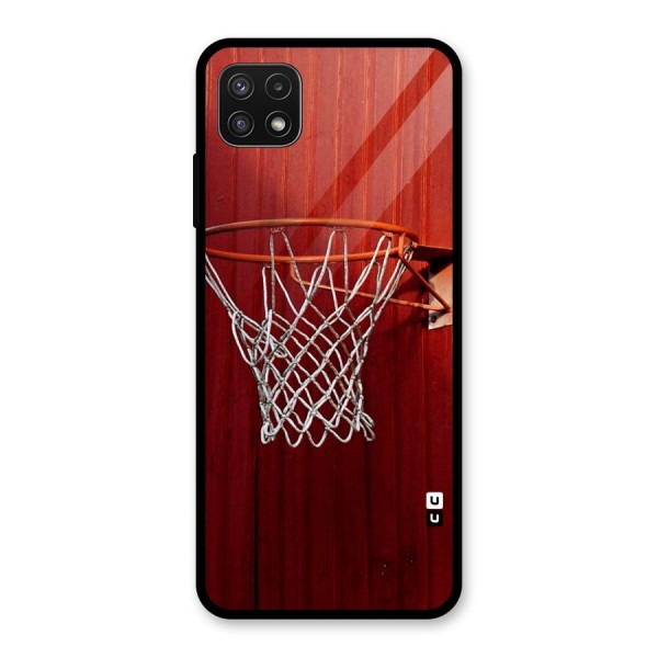 Basket Red Glass Back Case for Galaxy A22 5G