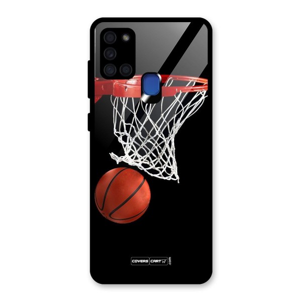 Basketball Glass Back Case for Galaxy A21s