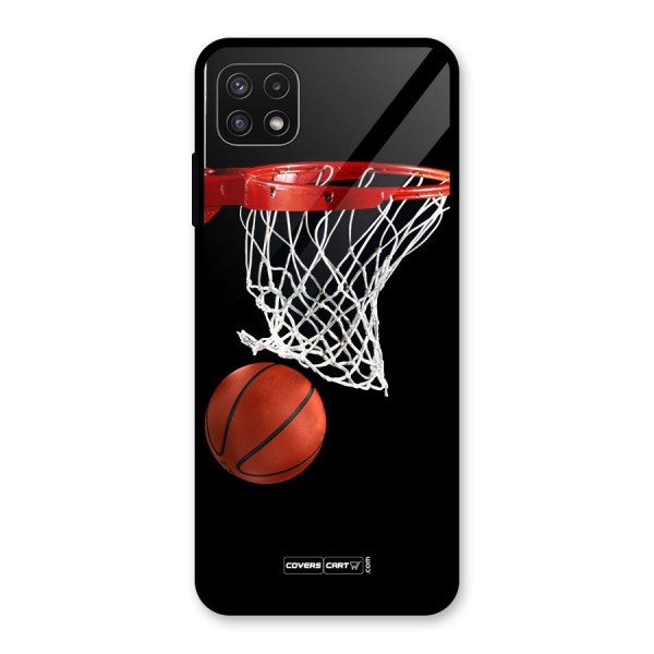 Basketball Glass Back Case for Galaxy A22 5G