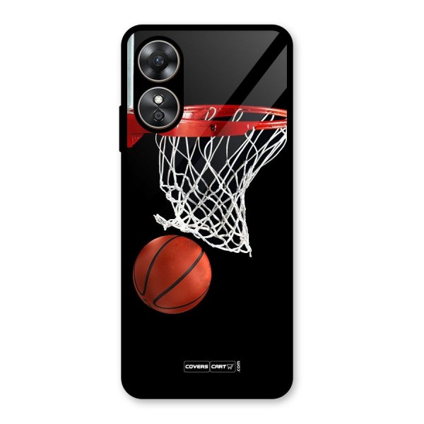 Basketball Glass Back Case for Oppo A17