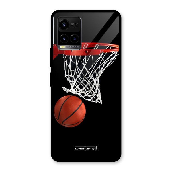 Basketball Glass Back Case for Vivo Y21 2021