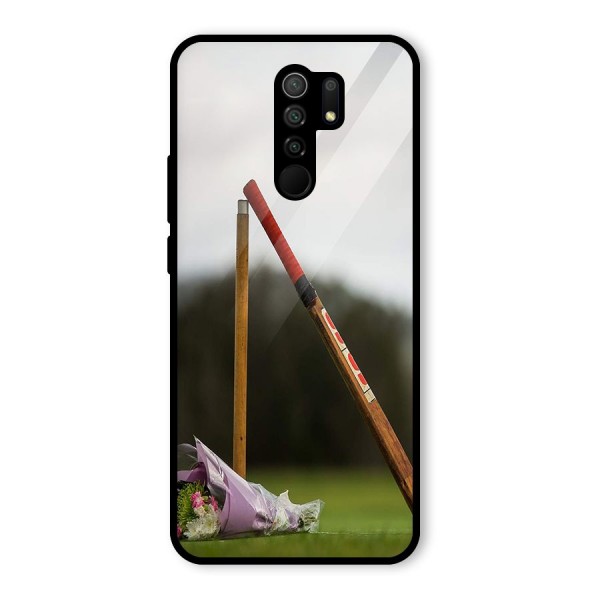 Bat Wicket Glass Back Case for Redmi 9 Prime