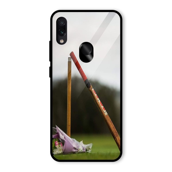 Bat Wicket Glass Back Case for Redmi Note 7