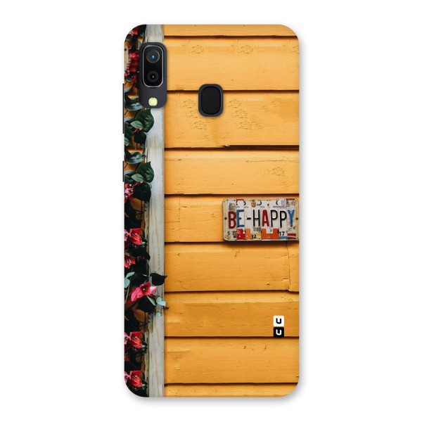 Be Happy Yellow Wall Back Case for Galaxy A20