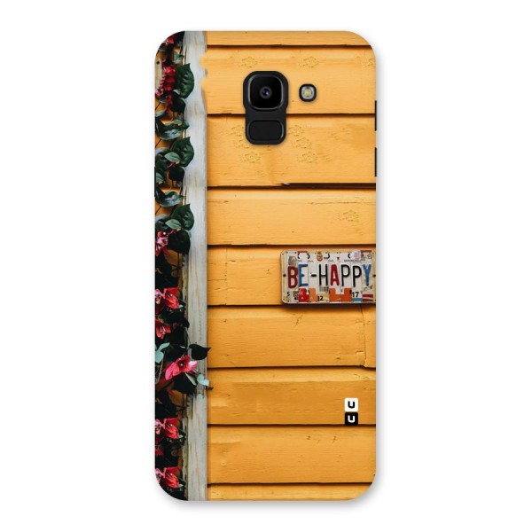 Be Happy Yellow Wall Back Case for Galaxy J6