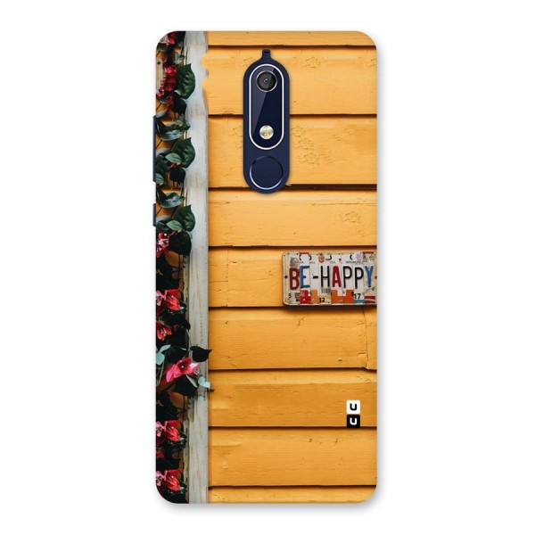 Be Happy Yellow Wall Back Case for Nokia 5.1