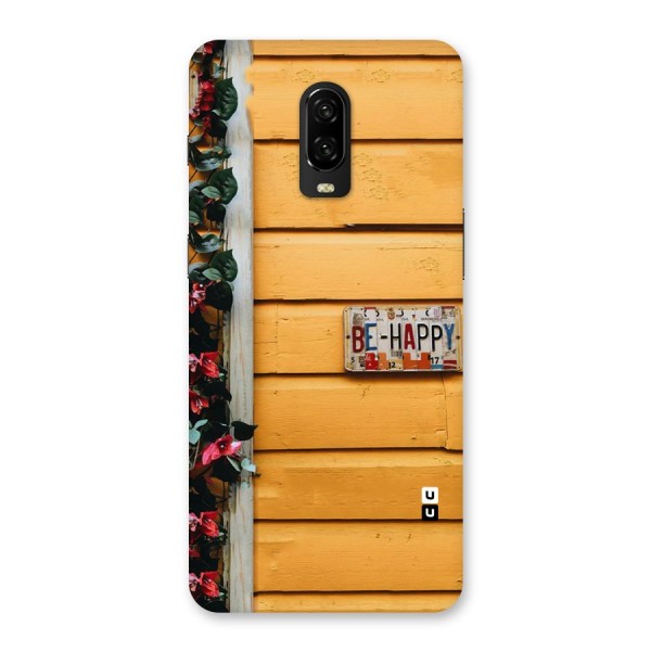 Be Happy Yellow Wall Back Case for OnePlus 6T