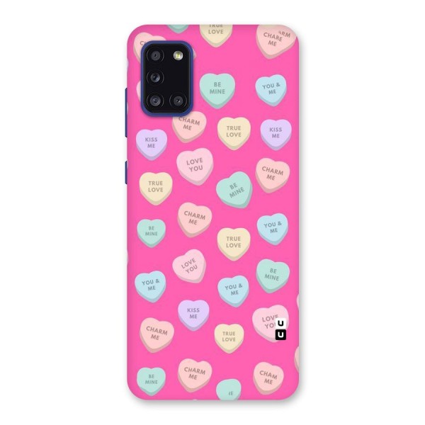 Be Mine Hearts Pattern Back Case for Galaxy A31