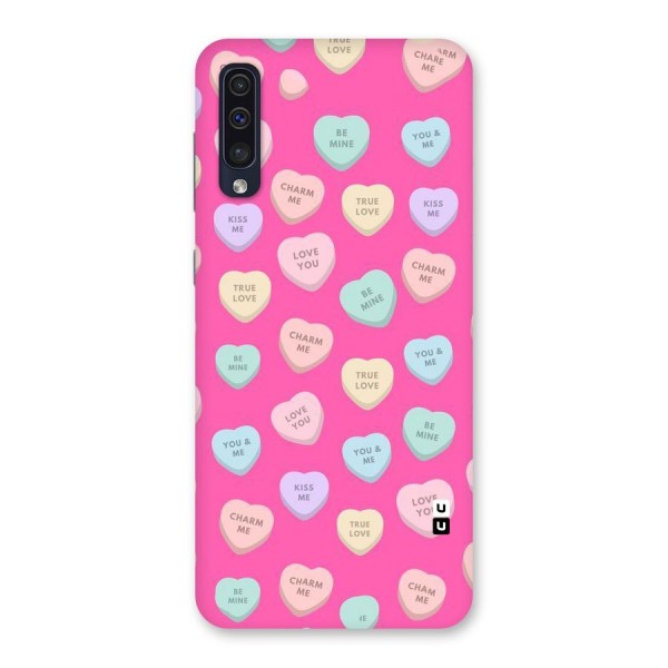 Be Mine Hearts Pattern Back Case for Galaxy A50