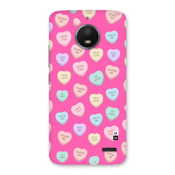 Be Mine Hearts Pattern Back Case for Moto E4