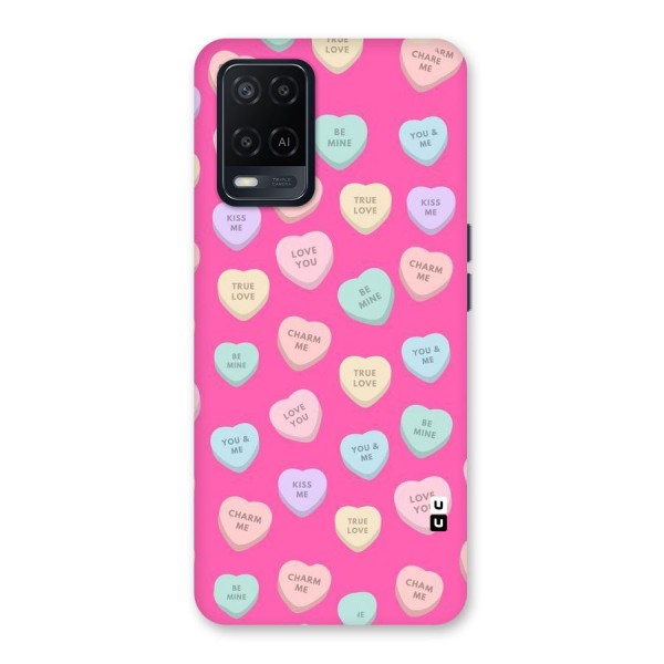 Be Mine Hearts Pattern Back Case for Oppo A54