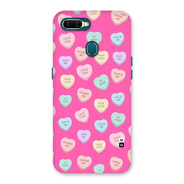 Be Mine Hearts Pattern Back Case for Oppo A7