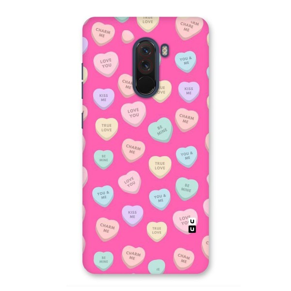 Be Mine Hearts Pattern Back Case for Poco F1