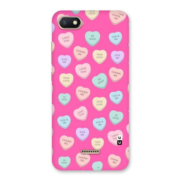 Be Mine Hearts Pattern Back Case for Redmi 6A