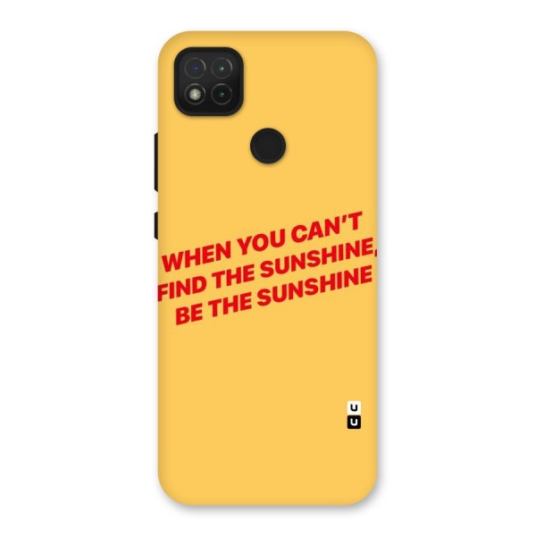 Be The Sunshine Back Case for Redmi 9C