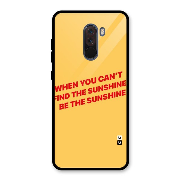 Be The Sunshine Glass Back Case for Poco F1