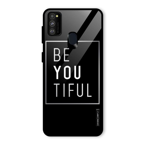 Be You Beautiful Glass Back Case for Galaxy M21