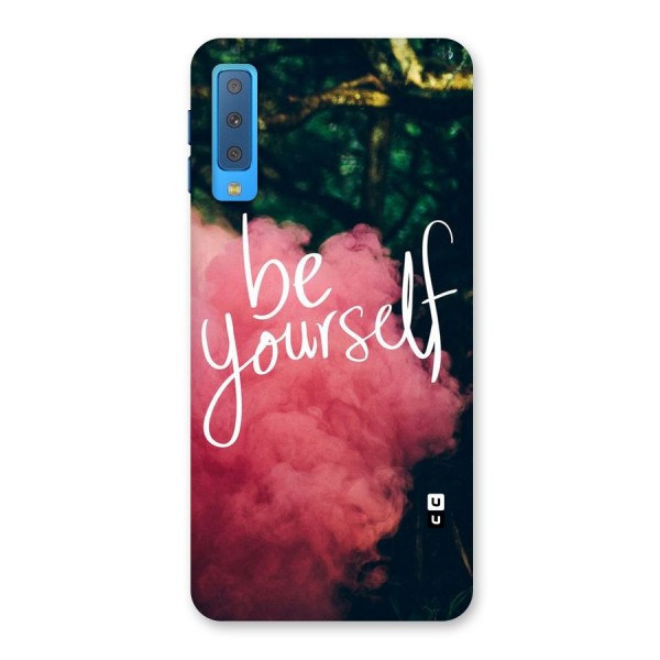 Be Yourself Greens Back Case for Galaxy A7 (2018)