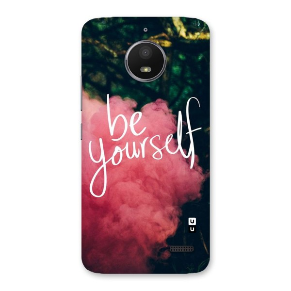 Be Yourself Greens Back Case for Moto E4