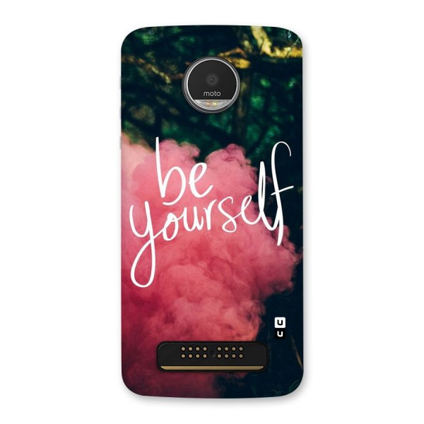 Be Yourself Greens Back Case for Moto Z Play