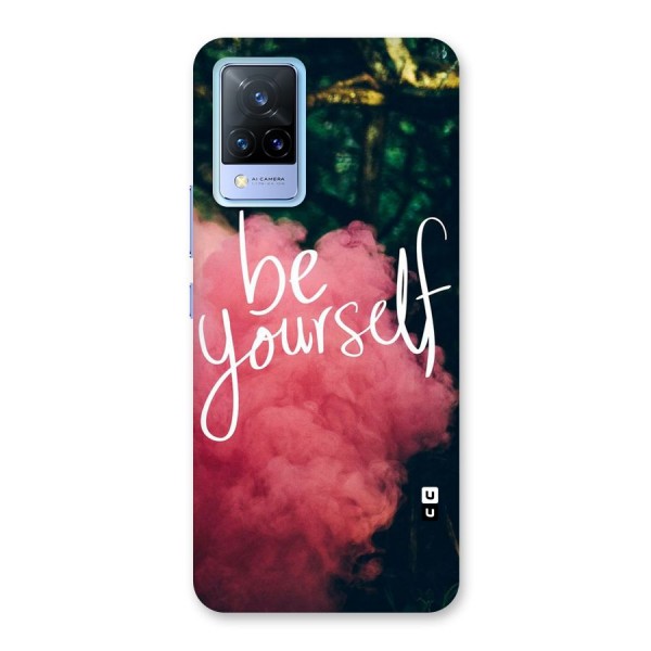 Be Yourself Greens Back Case for Vivo V21 5G