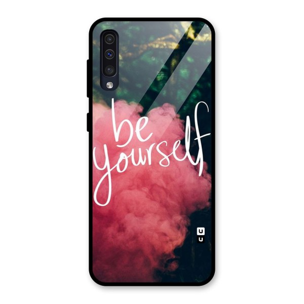 Be Yourself Greens Glass Back Case for Galaxy A30s