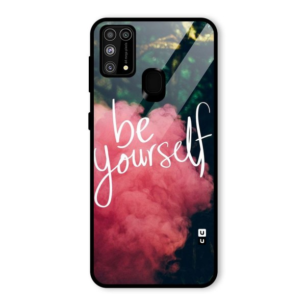 Be Yourself Greens Glass Back Case for Galaxy F41