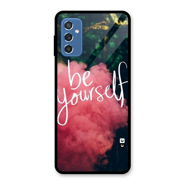 Be Yourself Greens Glass Back Case for Galaxy M52 5G