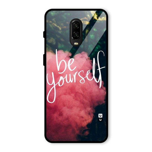 Be Yourself Greens Glass Back Case for OnePlus 6T