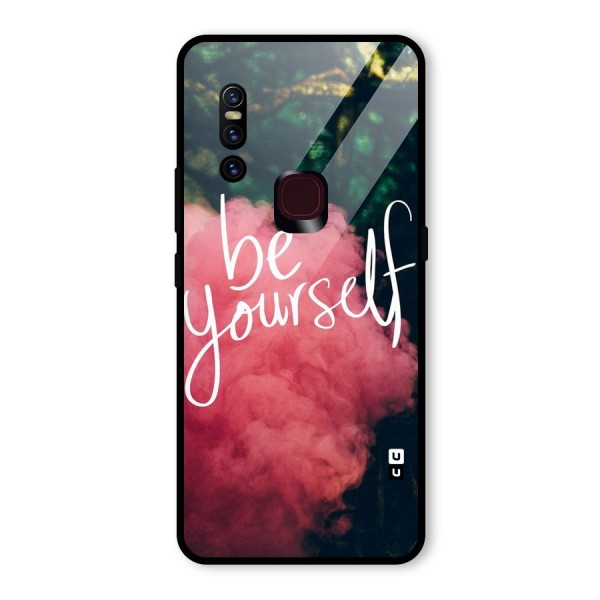 Be Yourself Greens Glass Back Case for Vivo V15