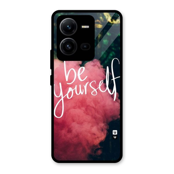 Be Yourself Greens Glass Back Case for Vivo V25