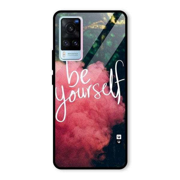 Be Yourself Greens Glass Back Case for Vivo X60