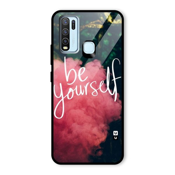 Be Yourself Greens Glass Back Case for Vivo Y50