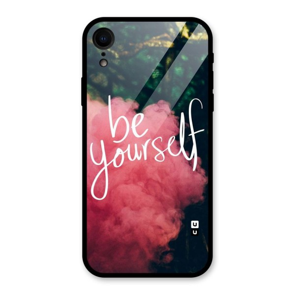 Be Yourself Greens Glass Back Case for XR