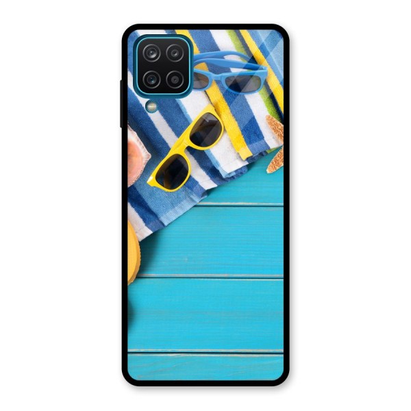 Beach Ready Glass Back Case for Galaxy A12