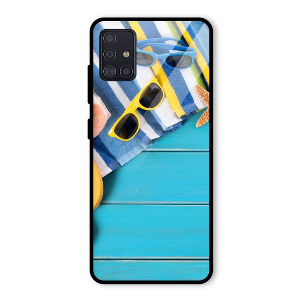 Beach Ready Glass Back Case for Galaxy A51