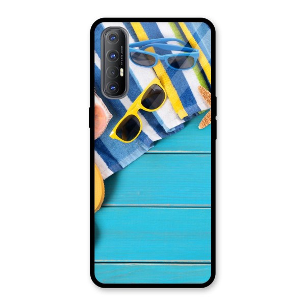 Beach Ready Glass Back Case for Oppo Reno3 Pro