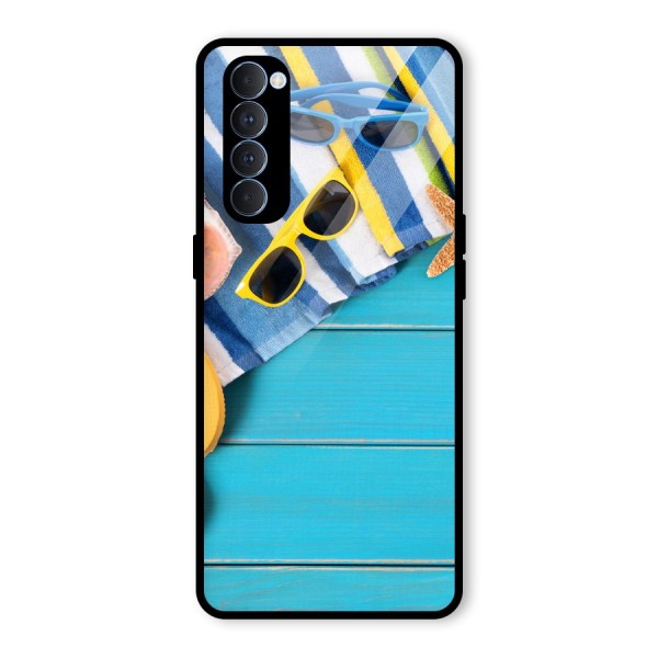 Beach Ready Glass Back Case for Oppo Reno4 Pro