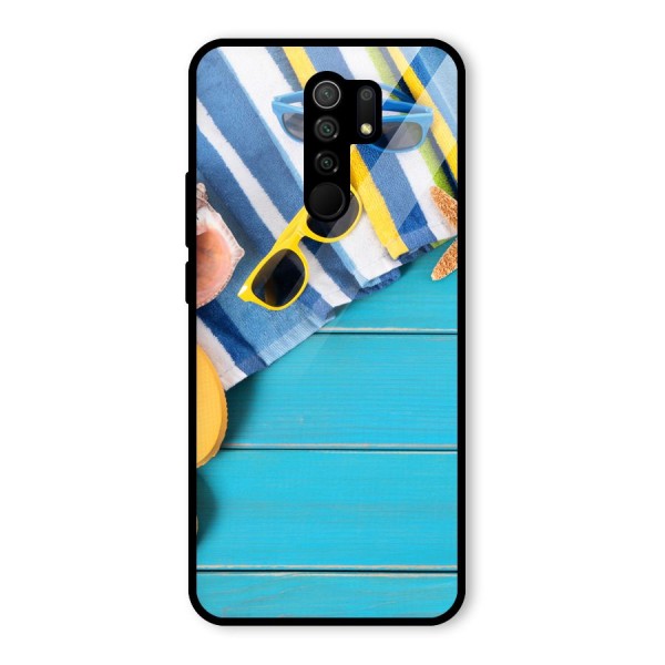 Beach Ready Glass Back Case for Redmi 9 Prime