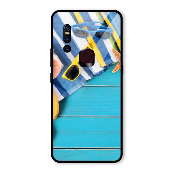 Beach Ready Glass Back Case for Vivo V15