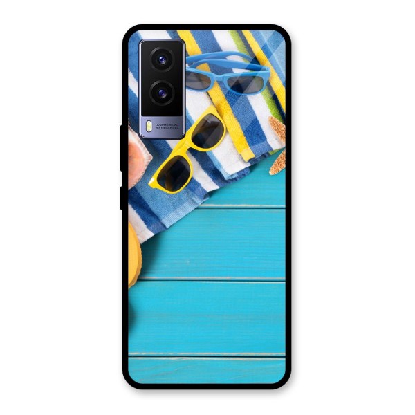 Beach Ready Glass Back Case for Vivo V21e 5G